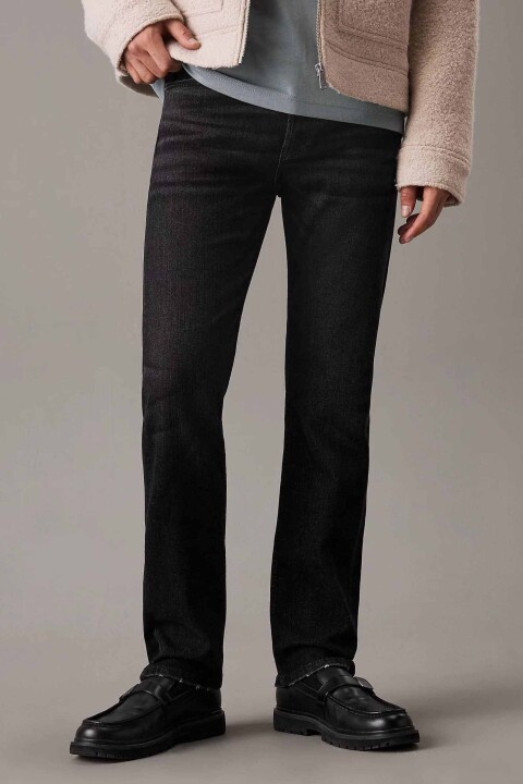 Erkek Ck Standart Straight Jeans - Siyah 