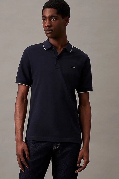 Erkek Ck Stretch Slim Polo T-Shirt - Lacivert 