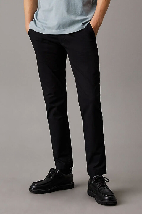 Erkek CK Taperek Chino Pantolon - Siyah 