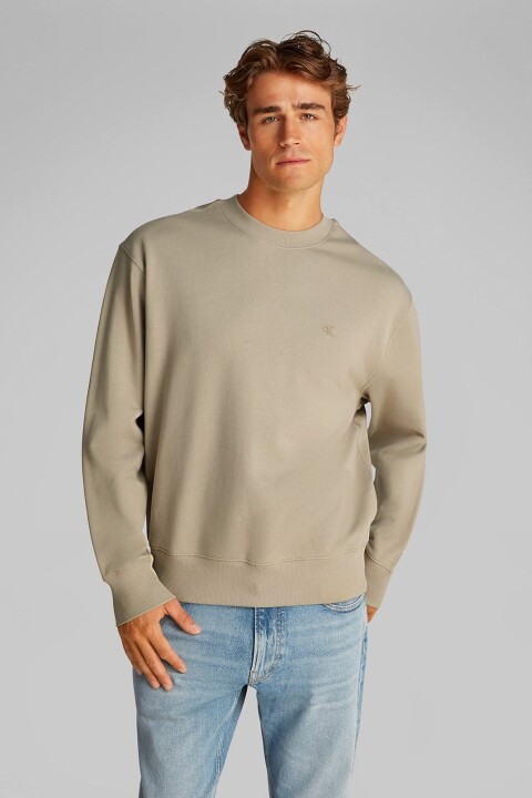 Erkek Ck Terry Sweatshirt - Bej 