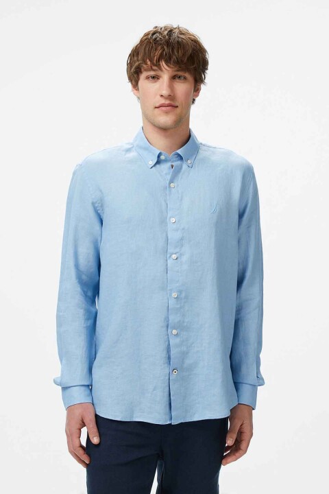 Erkek Classic Fit Gömlek - Mavi 