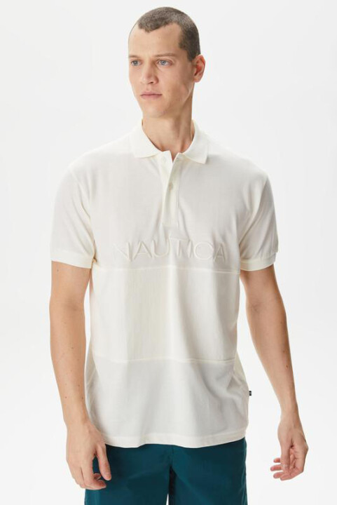 Erkek Classic Fit Polo T-Shirt - Ekru 