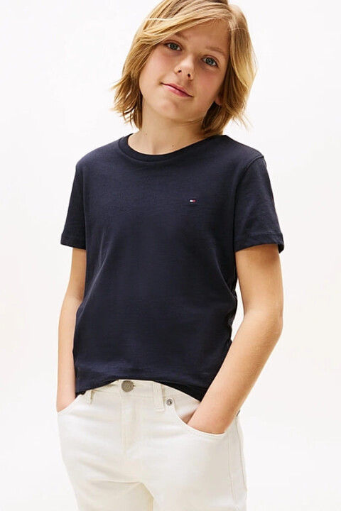 Erkek Çocuk Basic Pamuklu T-Shirt - Lacivert 