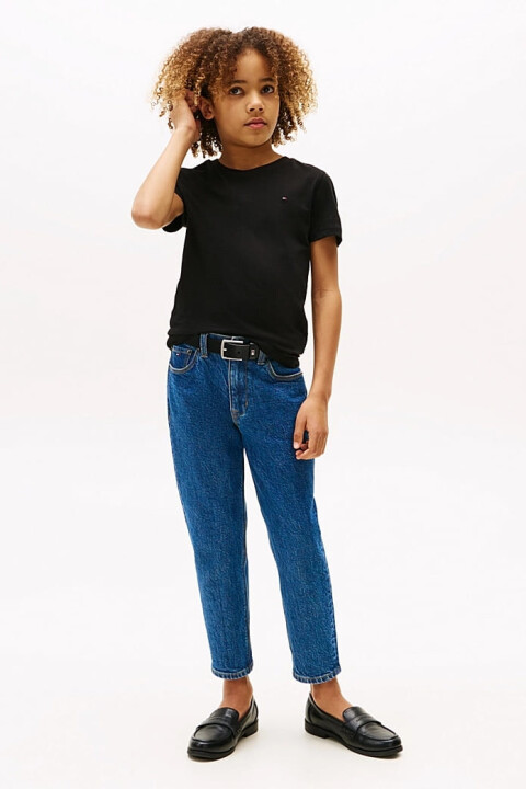 Erkek Çocuk Basic Pamuklu T-Shirt - Siyah 