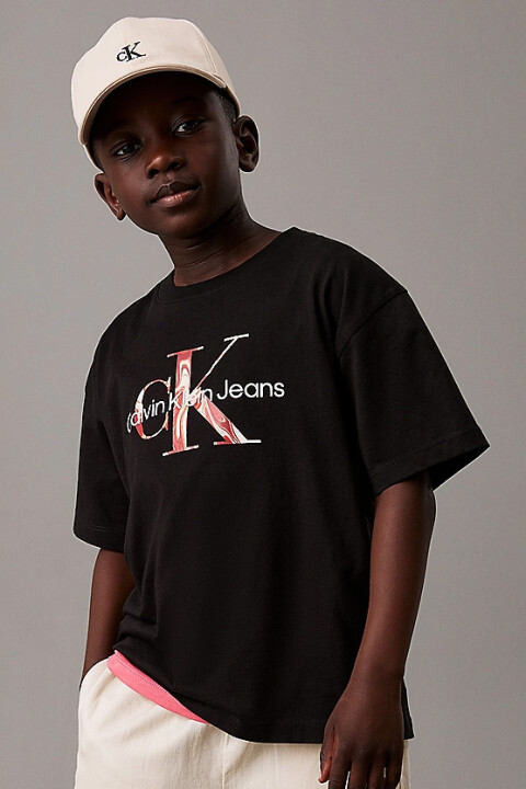 Erkek Çocuk Ck Ocean Swirl Mono T-Shirt - Siyah 