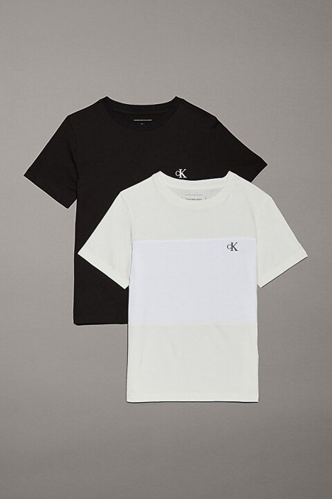 Erkek Çocuk Color Block 2'li Paket T-Shirt - Mix 