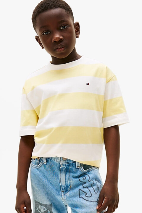 Erkek Çocuk Essential Archive Fit T-Shirt - Sarı Beyaz 