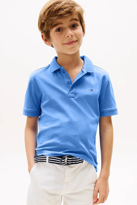 Erkek Çocuk Interlock Regular Polo T-shirt - Mavi 