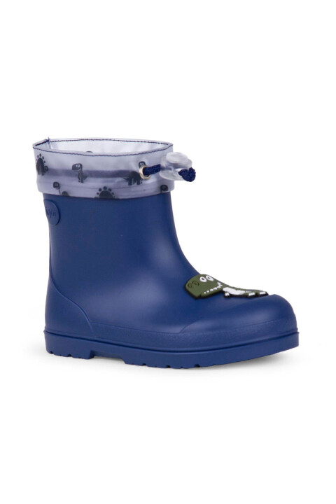 Erkek Çocuk Mendi Dino Büzgülü Yağmur Çizmesi - Lacivert 