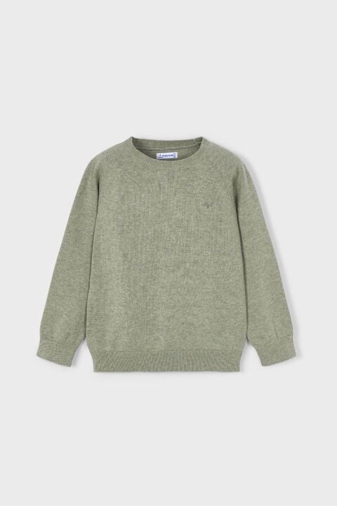 Erkek Çocuk Reglan Kollu Basic Triko Kazak - Yeşil 