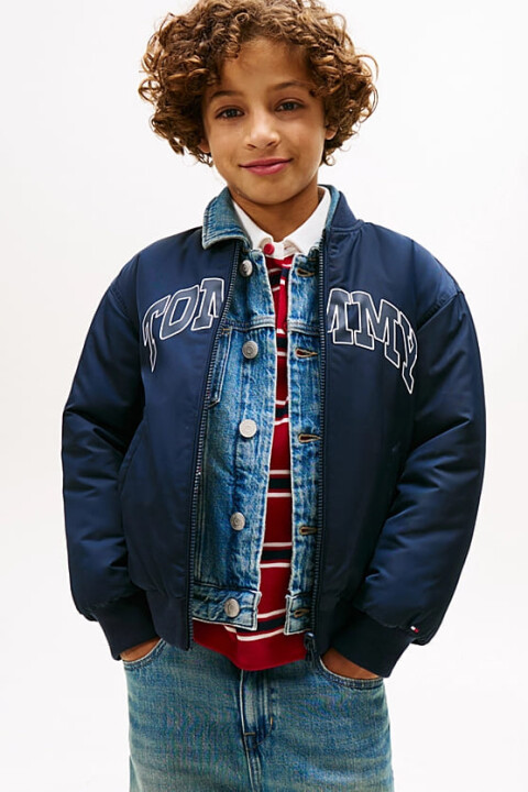 Erkek Çocuk Regular Fit Çift Taraflı Bomber Ceket - Lacivert 