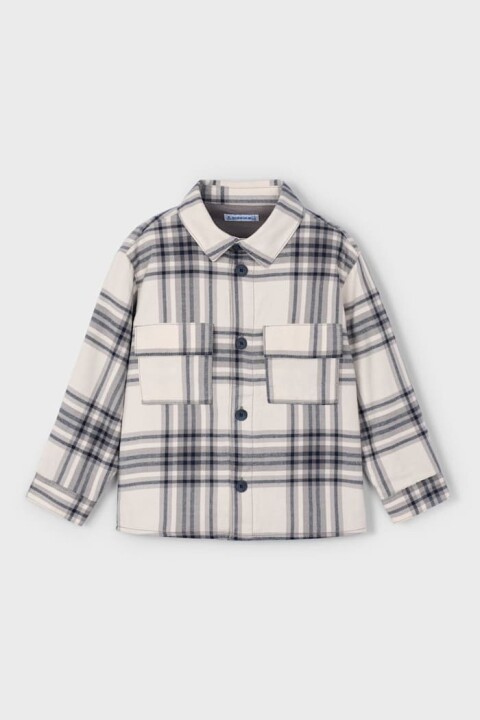 Erkek Çocuk Regular Fit Ekose Desenli Gömlek - Gri 