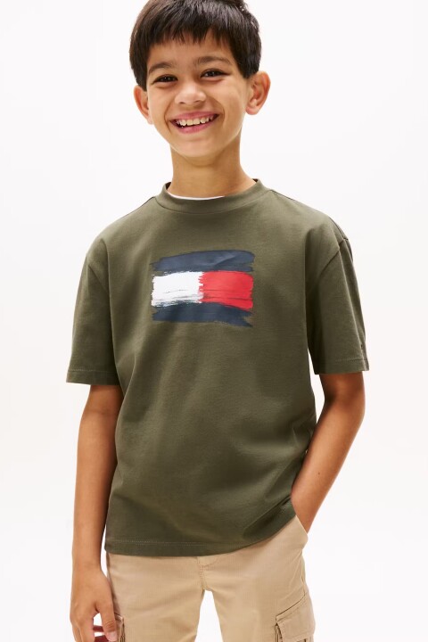Erkek Çocuk Regular Fit Grafik Baskılı T-Shirt - Haki 