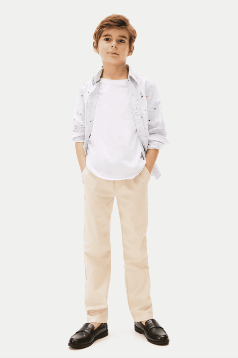 Erkek Çocuk Regular Pull On Polin Pantolon - Bej 