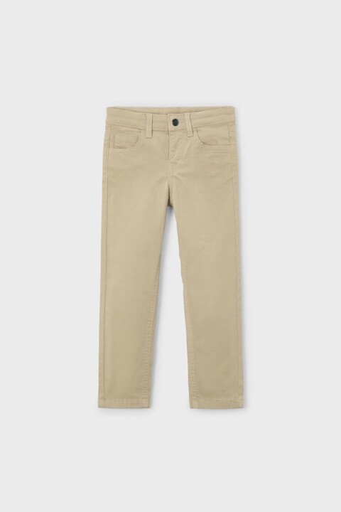Erkek Çocuk Slim Fit 5 Cepli Pantolon - Bej 