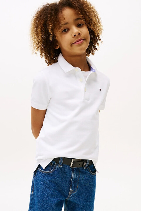 Erkek Çocuk Th Pamuklu Polo T-Shirt - Beyaz 