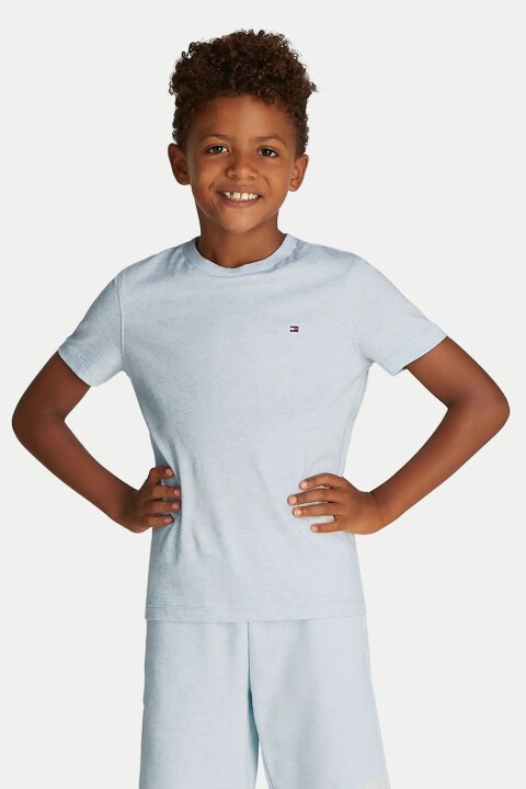 Erkek Çocuk Th Pamuklu T-Shirt - Açık Mavi 