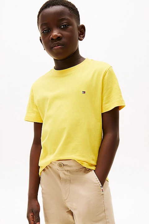 Erkek Çocuk Th Pamuklu T-Shirt - Sarı 