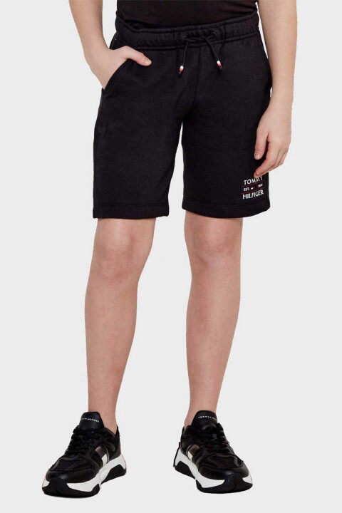 Erkek Çocuk Tommy Flag Hilfiger Şort - Siyah 