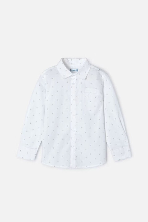 Erkek Çocuk Uzun Kollu Gömlek - Beyaz 
