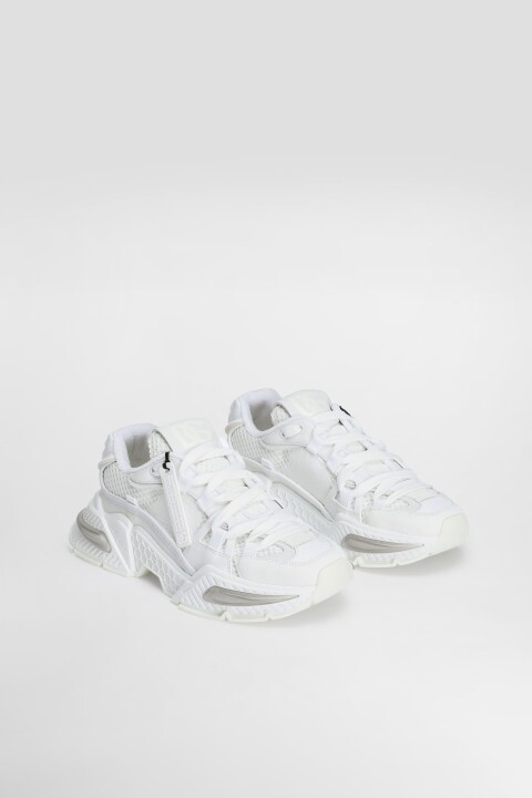 Erkek Çok Malzemeli Chunky Sneakers - Beyaz 