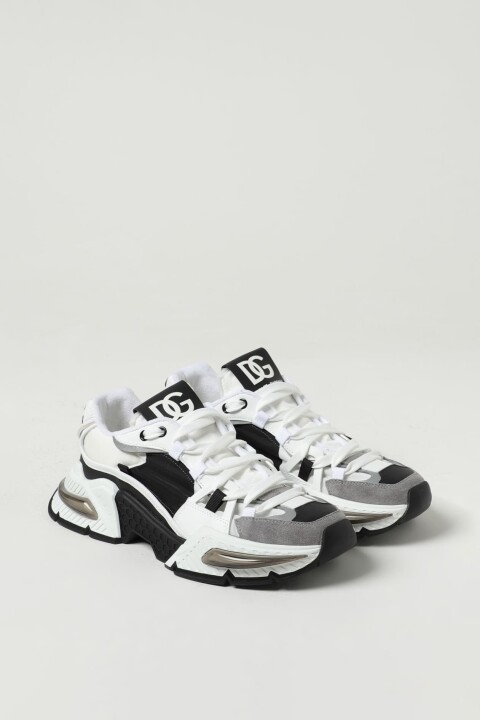 Erkek Çok Parçalı Chunky Sneakers - Beyaz/Siyah 