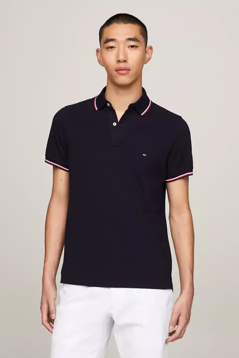 Erkek Core Tommy Polo Yaka T-Shirt - Lacivert 