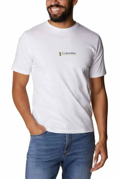 Erkek CSC M Retro Kısa Kollu T-Shirt - Beyaz 