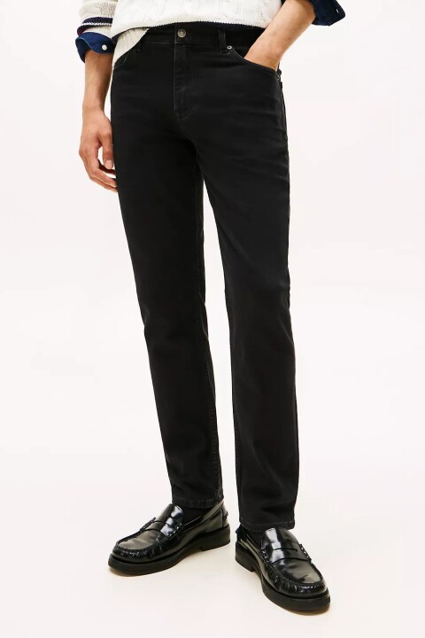 Erkek Denton Düz Kesim Jean Pantolon - Siyah 