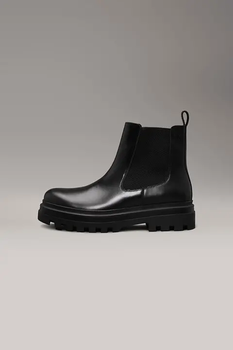 Erkek Deri Lug Chelsea Bot - Siyah 