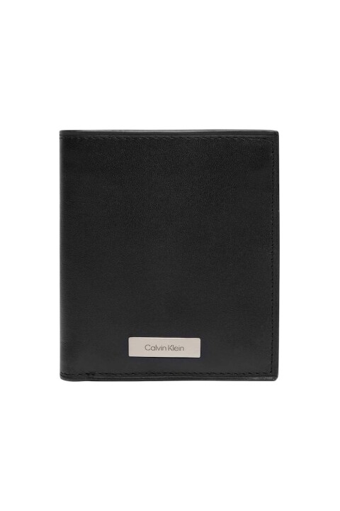 Erkek Dikey Katlanır Cüzdan - Siyah 