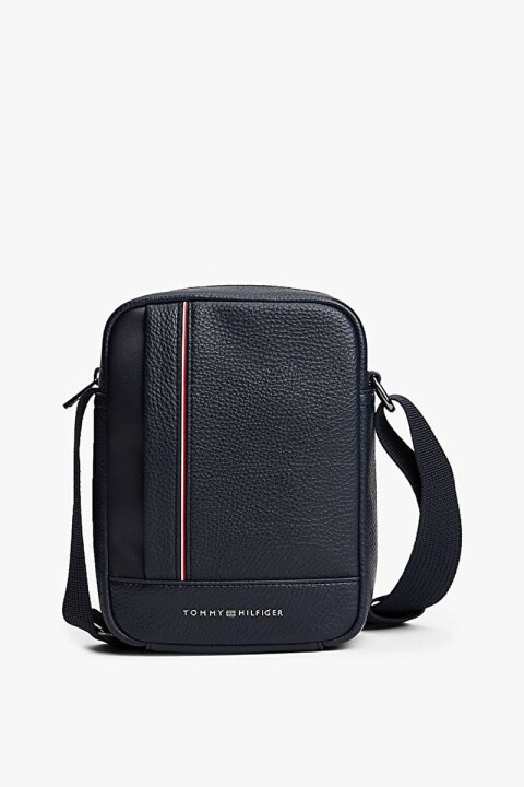 Erkek Dokulu Çapraz Askılı Çanta - Lacivert 