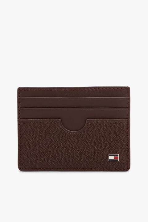 Erkek Dokulu Metal Logolu Kartlık - Kahverengi 