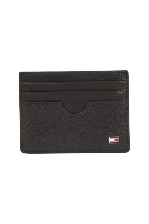 Erkek Dokulu Metal Logolu Kartlık - Siyah 