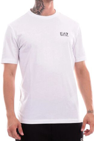 Erkek Ea7 Bisiklet Yaka T-Shirt - Beyaz 