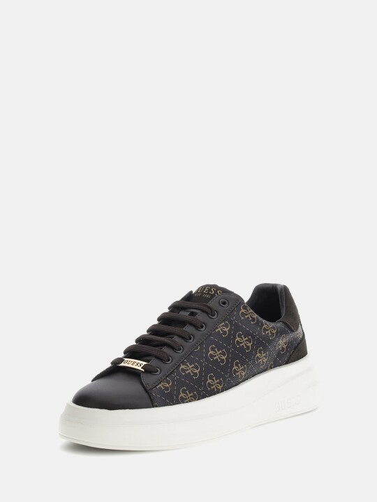Guess Elba Sneakers In Pelle Suede Brown - Acquista A Prezzi Outlet