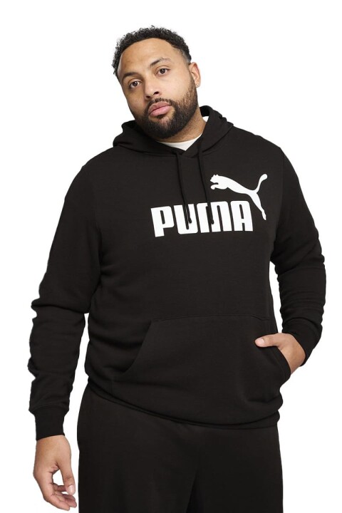 Erkek ESS No. 1 Logo Baskılı Kapüşonlu Sweatshirt - Siyah 