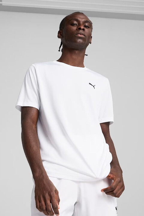 Erkek Ess Small Logo Poly T-Shirt - Beyaz 