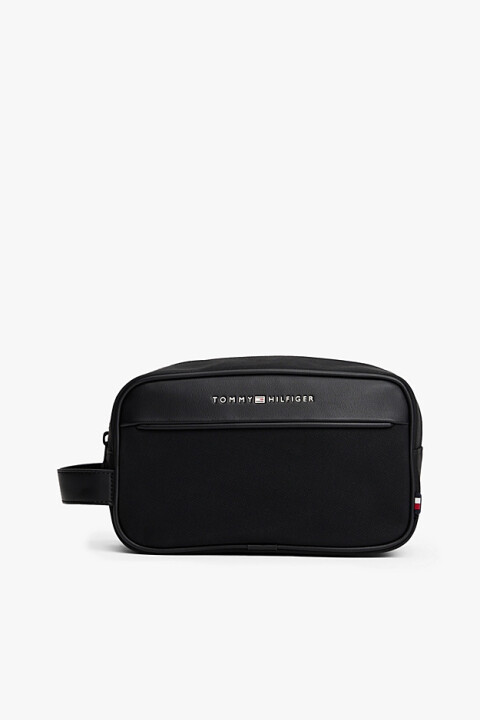 Erkek Farklı Doku Panelli El Çantası - Siyah 