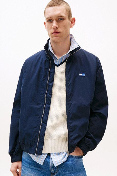 Erkek Fermuarlı Dik Yaka Ceket - Lacivert 