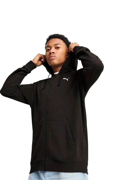 Erkek Fermuarlı Günlük Sweatshirt - Siyah 