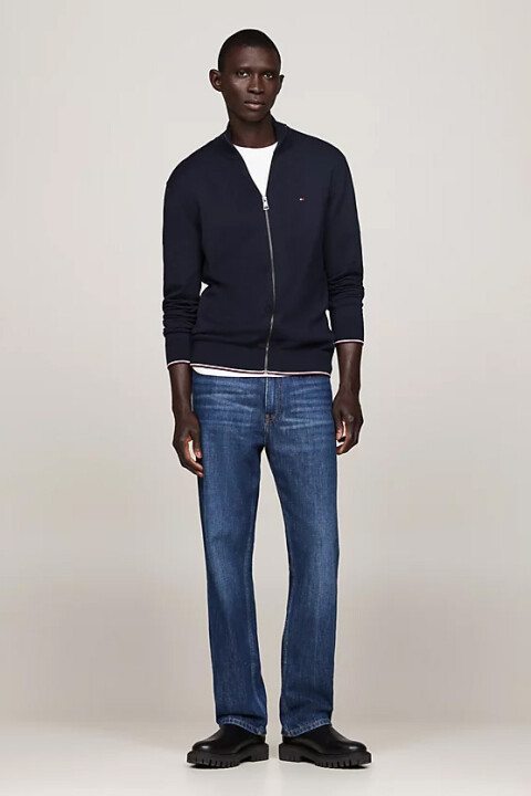 Erkek Fermuarlı Kazak - Lacivert 