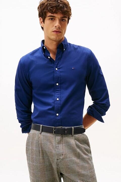 Erkek Flex Flannel Regular Fit Gömlek - Mavi 