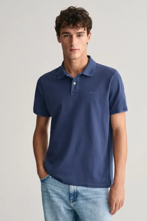 Erkek Gant Regular Fit Logolu Polo - Mavi 