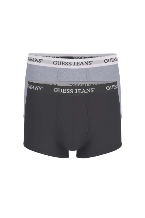 Erkek GJ 2'li Trunk Boxer - Gri Siyah 
