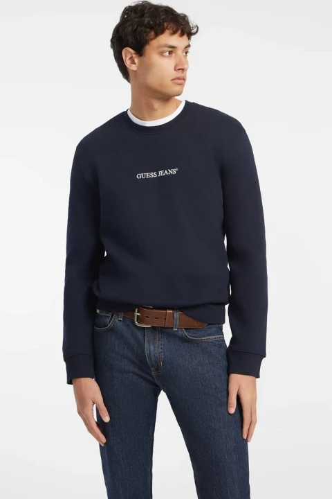 Erkek Gj Cn Önde Logo Sweatshirt - Lacivert 