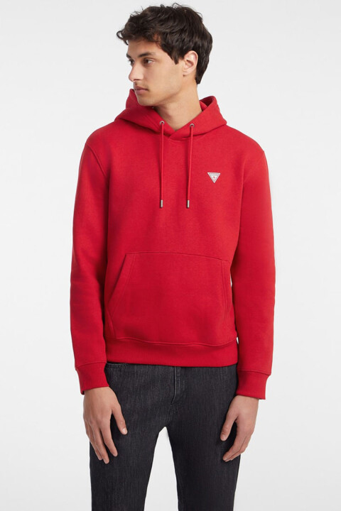 Erkek Gj Hood Slım Mını Kapüşonlu Sweatshirt - Kırmızı 