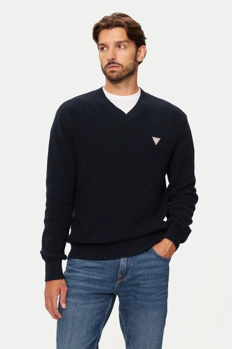 Erkek Gj Ls Vn Mini Logolu Kazak - Lacivert 