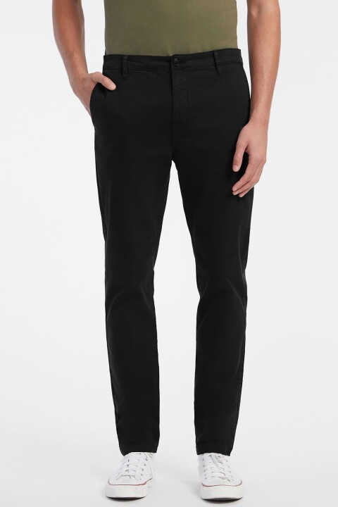 Erkek Gj Slim Chino Pantolon - Siyah 