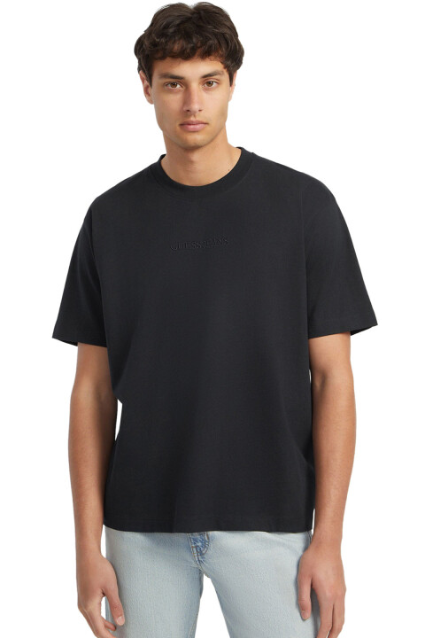 Erkek Gj SS Cn Önde Logo - T-Shirt - Siyah 